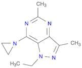 1H-Pyrazolo[4,3-d]pyrimidine, 7-(1-aziridinyl)-1-ethyl-3,5-dimethyl-