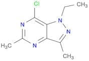 1H-Pyrazolo[4,3-d]pyrimidine, 7-chloro-1-ethyl-3,5-dimethyl-