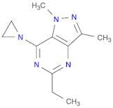 1H-Pyrazolo[4,3-d]pyrimidine, 7-(1-aziridinyl)-5-ethyl-1,3-dimethyl-