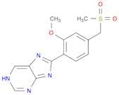 1H-Purine, 8-[2-methoxy-4-[(methylsulfonyl)methyl]phenyl]-