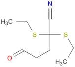 Pentanenitrile, 2,2-bis(ethylthio)-5-oxo-