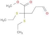 Pentanoic acid, 2,2-bis(ethylthio)-5-oxo-, methyl ester