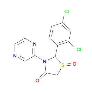 4-Thiazolidinone, 2-(2,4-dichlorophenyl)-3-pyrazinyl-, 1-oxide