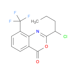 4H-3,1-Benzoxazin-4-one, 2-(1-chlorobutyl)-8-(trifluoromethyl)-