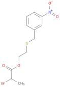 Propanoic acid, 2-bromo-, 2-[[(3-nitrophenyl)methyl]thio]ethyl ester
