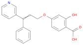 Benzoic acid, 2-hydroxy-4-[[3-phenyl-3-(3-pyridinyl)-2-propenyl]oxy]-