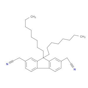 9H-Fluorene-2,7-diacetonitrile, 9,9-dioctyl-