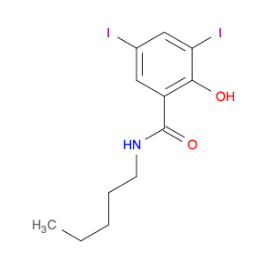 Benzamide, 2-hydroxy-3,5-diiodo-N-pentyl-