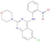4-Quinazolinamine, 6-chloro-2-(4-morpholinyl)-N-(2-nitrophenyl)-