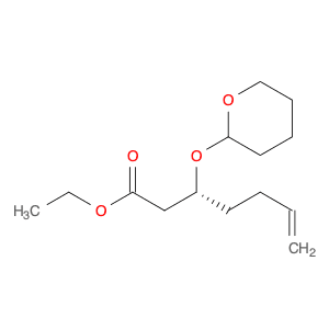 6-Heptenoic acid, 3-[(tetrahydro-2H-pyran-2-yl)oxy]-, ethyl ester, (3R)-