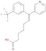 6-Heptenoic acid, 7-(3-pyridinyl)-7-[3-(trifluoromethyl)phenyl]-, (E)-