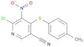 3-Pyridinecarbonitrile, 6-chloro-4-[(4-methylphenyl)thio]-5-nitro-