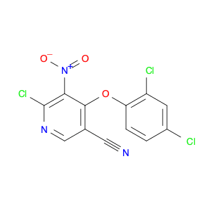 3-Pyridinecarbonitrile, 6-chloro-4-(2,4-dichlorophenoxy)-5-nitro-