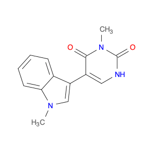 2,4(1H,3H)-Pyrimidinedione, 3-methyl-5-(1-methyl-1H-indol-3-yl)-