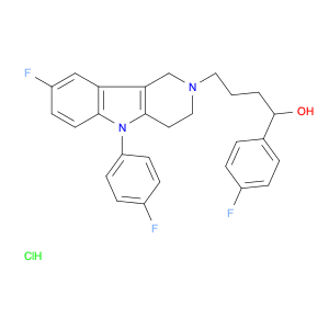 4-[8-fluoro-5-(4-fluorophenyl)-1,3,4,5-tetrahydro-2h-pyrido[4,3-b]indol-2-yl]-1-(4-fluorophenyl)bu…