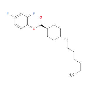 Cyclohexanecarboxylic acid, 4-heptyl-, 2,4-difluorophenyl ester, trans-