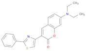 2H-1-Benzopyran-2-one, 7-(diethylamino)-3-(2-phenyl-4-thiazolyl)-