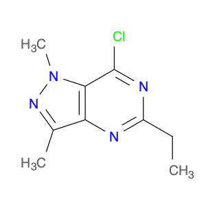 1H-Pyrazolo[4,3-d]pyrimidine, 7-chloro-5-ethyl-1,3-dimethyl-