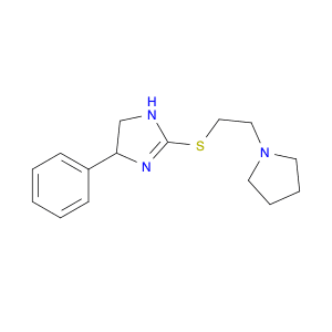 1H-Imidazole, 4,5-dihydro-4-phenyl-2-[[2-(1-pyrrolidinyl)ethyl]thio]-
