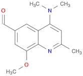 6-Quinolinecarboxaldehyde, 4-(dimethylamino)-8-methoxy-2-methyl-