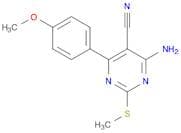 5-Pyrimidinecarbonitrile, 4-amino-6-(4-methoxyphenyl)-2-(methylthio)-