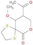 7-Oxa-1,4-dithiaspiro[4.5]decan-6-one, 9-acetyl-10-methoxy-