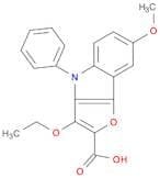 4H-Furo[3,2-b]indole-2-carboxylic acid, 3-ethoxy-7-methoxy-4-phenyl-