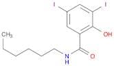 Benzamide, N-hexyl-2-hydroxy-3,5-diiodo-