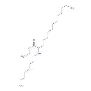 Tetradecanoic acid, 2-[(3-butoxypropyl)amino]-, ethyl ester
