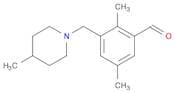2,5-Dimethyl-3-((4-methylpiperidin-1-yl)methyl)benzaldehyde
