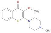 4H-1-Benzothiopyran-4-one, 3-methoxy-2-(4-methyl-1-piperazinyl)-