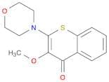 4H-1-Benzothiopyran-4-one, 3-methoxy-2-(4-morpholinyl)-