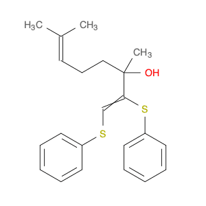 1,6-Octadien-3-ol, 3,7-dimethyl-1,2-bis(phenylthio)-