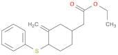Cyclohexaneacetic acid, 3-methylene-4-(phenylthio)-, ethyl ester