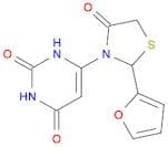 2,4(1H,3H)-Pyrimidinedione, 6-[2-(2-furanyl)-4-oxo-3-thiazolidinyl]-