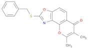 6H-Pyrano[2,3-e]benzoxazol-6-one, 7,8-dimethyl-2-[(phenylmethyl)thio]-
