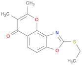 6H-Pyrano[2,3-e]benzoxazol-6-one, 2-(ethylthio)-7,8-dimethyl-