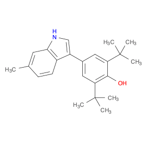 Phenol, 2,6-bis(1,1-dimethylethyl)-4-(6-methyl-1H-indol-3-yl)-