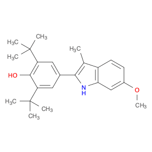 Phenol, 2,6-bis(1,1-dimethylethyl)-4-(6-methoxy-3-methyl-1H-indol-2-yl)-