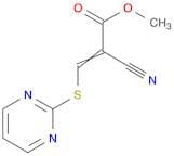 2-Propenoic acid, 2-cyano-3-(2-pyrimidinylthio)-, methyl ester