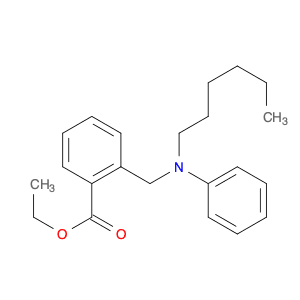 Benzoic acid, 2-[(hexylphenylamino)methyl]-, ethyl ester