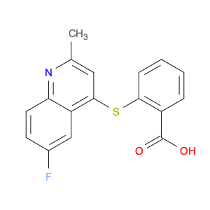 Benzoic acid, 2-[(6-fluoro-2-methyl-4-quinolinyl)thio]-