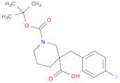 1-[(tert-Butyl)oxycarbonyl]-3-(4-fluorobenzyl)piperidine-3-carboxylic acid