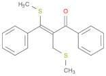 2-Propen-1-one, 3-(methylthio)-2-[(methylthio)methyl]-1,3-diphenyl-, (E)-