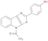 4H-Oxazolo[5,4-b]indole, 4-acetyl-2-(4-hydroxyphenyl)-