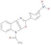 4H-Oxazolo[5,4-b]indole, 4-acetyl-2-(4-nitrophenyl)-