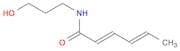 2,4-Hexadienamide, N-(3-hydroxypropyl)-, (E,E)-