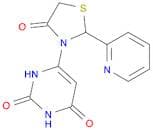 2,4(1H,3H)-Pyrimidinedione, 6-[4-oxo-2-(2-pyridinyl)-3-thiazolidinyl]-