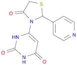 2,4(1H,3H)-Pyrimidinedione, 6-[4-oxo-2-(4-pyridinyl)-3-thiazolidinyl]-