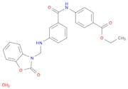 ETHYL 4-[[3-[(2-OXOBENZOOXAZOL-3-YL)METHYLAMINO]BENZOYL]AMINO]BENZOATE HYDRATE